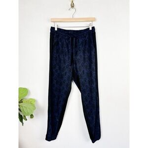Athleta Brooklyn Jogger Navy Blue Reptile Snake Print Pants Sz 6